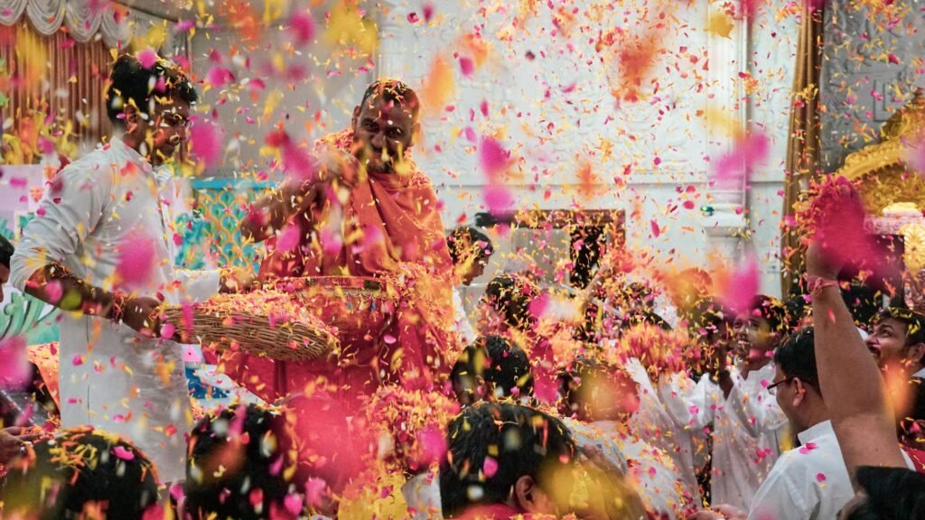 Phoolon Ki Holi, Vrindavan, India: localhi